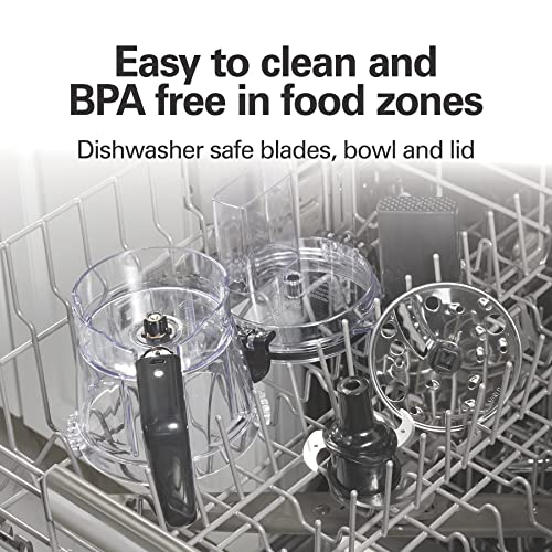 Hamilton Beach Stack & Snap 4-Cup Mini Food Processor & Vegetable Chopper, 250 Watts, for Slicing, Shredding, and Puree, Black (70510)