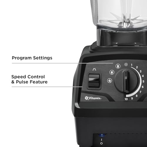 Vitamix Explorian Blender with Programs, Professional-Grade, 64 oz. Low-Profile Container, Black (Renewed Premium)