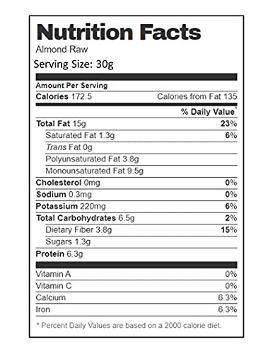 AIVA Whole Raw Almonds Unsalted No Shell - 5 lb