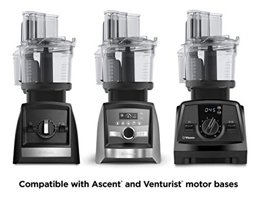 Vitamix 12-Cup Food Processor Attachment with SELF-DETECT™, Compatible with Ascent and Venturist Series, Black