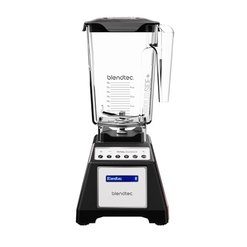 Blendtec Total Classic Original Blender - WildSide+ Jar (90 oz) - Professional-Grade Power - 6 Pre-programmed Cycles - 10-speeds - Black