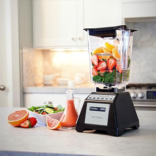 Blendtec Total Classic Original Blender - WildSide+ Jar (90 oz) - Professional-Grade Power - 6 Pre-programmed Cycles - 10-speeds - Black