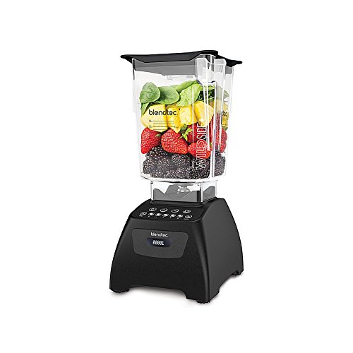 Blendtec Classic 575 Blender - WildSide+ Jar (90 oz) - Professional-Grade Power - Self-Cleaning - 4 Pre-programmed Cycles - 5-Speeds - Black