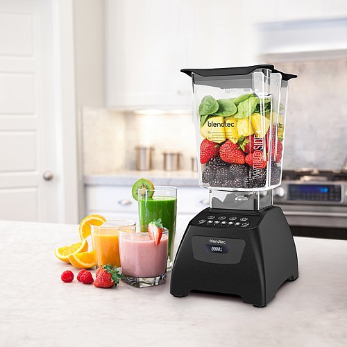 Blendtec Classic 575 Blender - WildSide+ Jar (90 oz) - Professional-Grade Power - Self-Cleaning - 4 Pre-programmed Cycles - 5-Speeds - Black