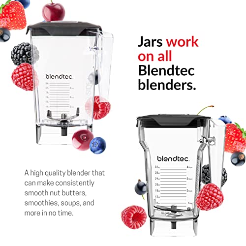 Blendtec Classic 575 Blender- WildSide+ Jar (90oz) and Four Side Jar (75oz) BUNDLE- 4 Pre-programmed Cycles-5-Speeds - Professional-Grade Power-Self-Cleaning - Poppy Red (C575A2319A-AMAZON)