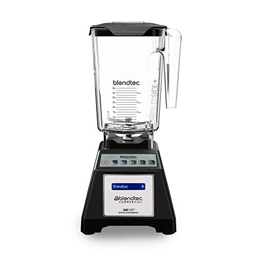 Blendtec - Chef 600 - Professional Blender with FourSide Jar - Commercial Blender -Self-Cleaning - 3 Preprogrammed + Pulse Cycles - Customizable Presets - Black