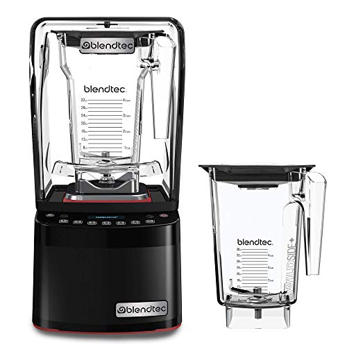 Blendtec Stealth 885 - Commercial-Grade Blender - WildSide+ and Fourside Jar with Vented Gripper Lid - Black