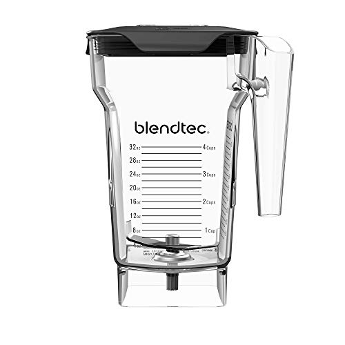 Blendtec 75 oz FourSide Commercial Jar - Four-Sided Replacement Blender Jar - Compatible with Most Blendtec Blenders - 32 oz Blending Capacity - Clear