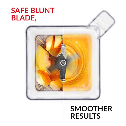 Blendtec 37 oz Twister Jar Commercial Grade, Spectacula Spatula and Mini Gripper Lid - Replacement Blender Jar Set for Shakes, Smoothies, and Thick Blends - 16 oz Blending Capacity