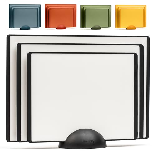 SMIRLY Plastic Cutting Board Set, Dishwasher Safe Cutting Boards for Kitchen, Cutting Board Dishwasher Safe - Plastic Chopping Board Set