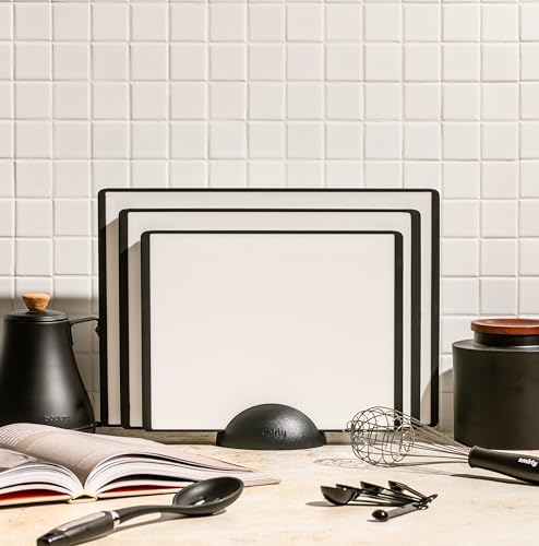 SMIRLY Plastic Cutting Board Set, Dishwasher Safe Cutting Boards for Kitchen, Cutting Board Dishwasher Safe - Plastic Chopping Board Set