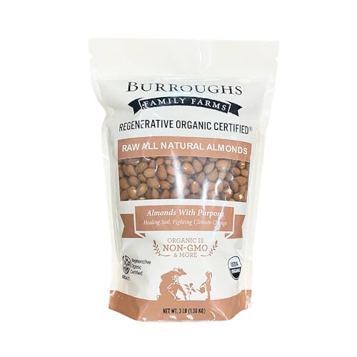Organic 3lb Raw Almonds - Gluten-Free, Non-GMO, Paleo