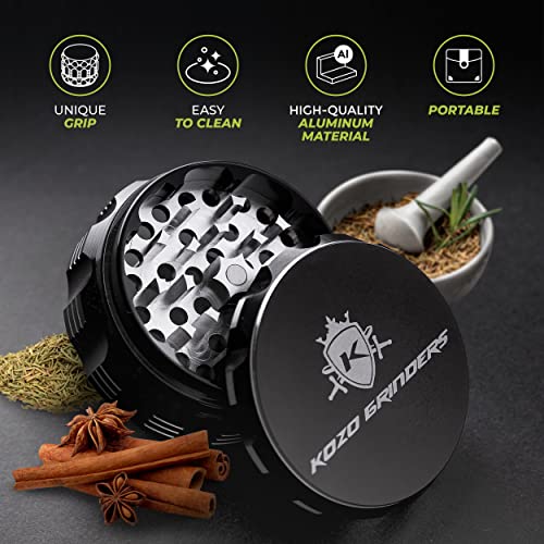 Kozo Spice Grinder (Black, 2.5”)