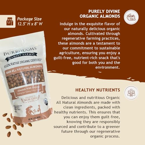 Organic 3lb Raw Almonds - Gluten-Free, Non-GMO, Paleo