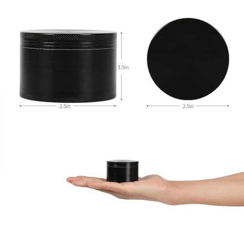 Sumye Hand Spice Grinder 2.5 Inch Zinc Alloy Black