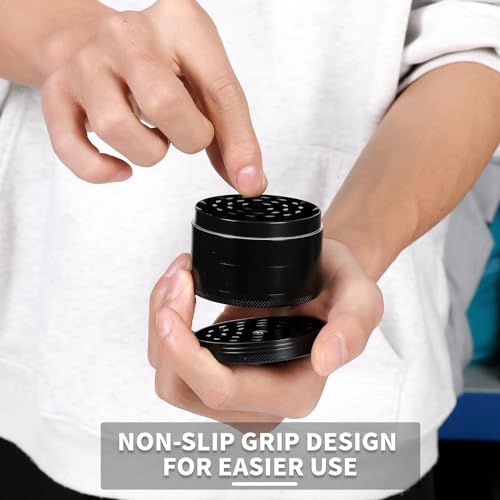 Sumye Hand Spice Grinder 2.5 Inch Zinc Alloy Black