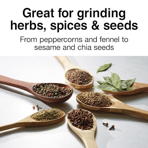 Proctor Silex Electric Coffee Grinder for Beans, Spices and More, Stainless Steel Blades, 12 Cups, Brown