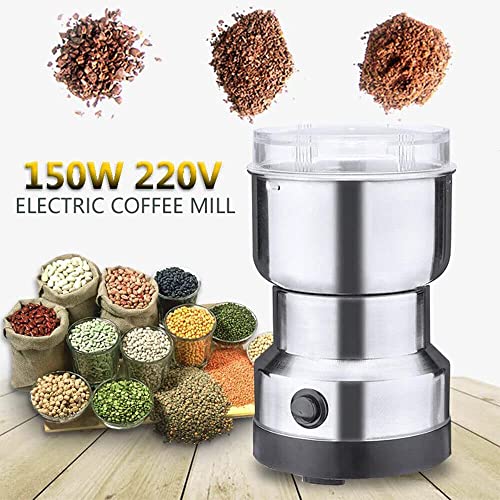 Mini Coffee Grinder, Electric Spice Grinder, Stainless Steel Sharp Blade Spice Grinder Fast Grinding for Beans Spices Herbs Nuts Seeds
