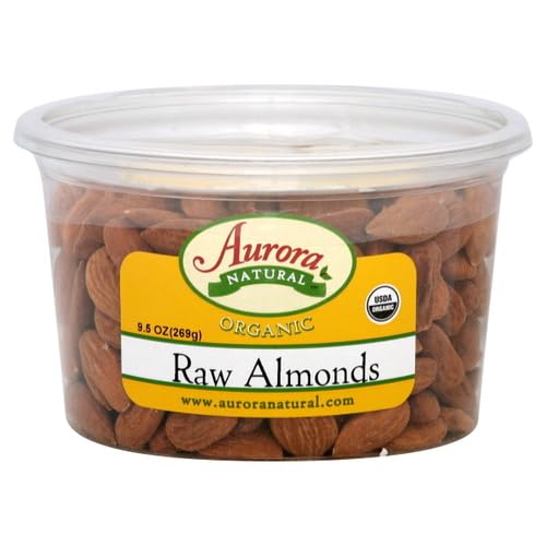 Organic Raw Almonds by Aurora Products, 9.5 oz