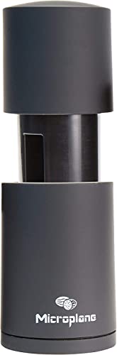 Microplane Manual Spice Mill - Cinnamon Grinder and Nutmeg Grater (Black)