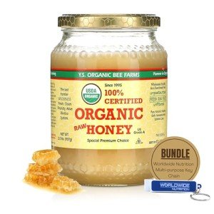 100% Certified Y.S. Organic Raw Honey - 2lb Jar