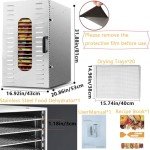 Iproods Stainless Steel Food Dehydrator with 20 Trays