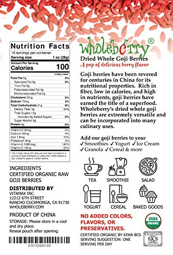 Organic Goji Berries | 16 oz | Raw