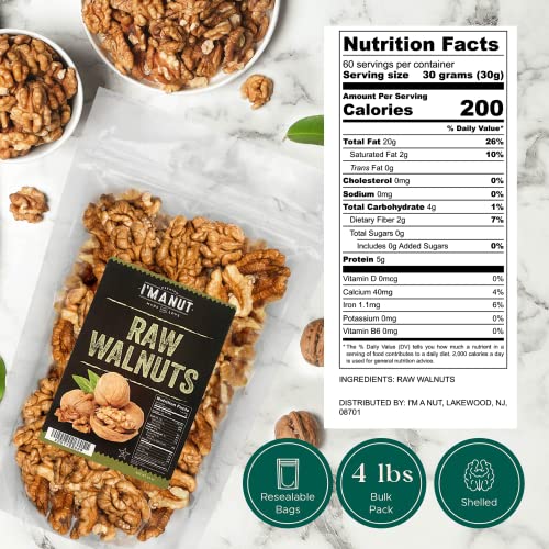 California Raw Walnuts- 48oz Halves & Pieces Natural