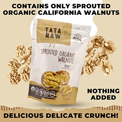 Sprouted Organic Walnuts - Superior Quality - 1 lb