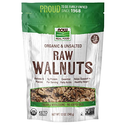 Organic Raw Walnuts, Halves & Pieces, Non-GMO, 12oz