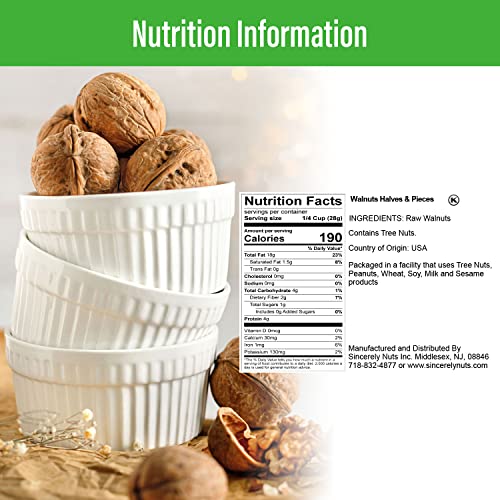 Sincerely Nuts Raw Walnut Halves (5lb bag)
