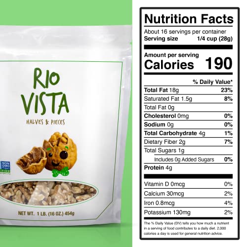 California Grown Raw Walnut Halves & Pieces (2LBS)