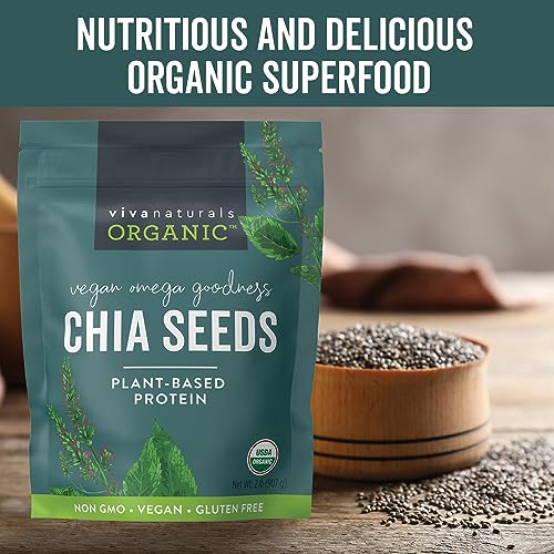 Organic Black Chia Seeds - Plant-Based Omega-3, Vegan