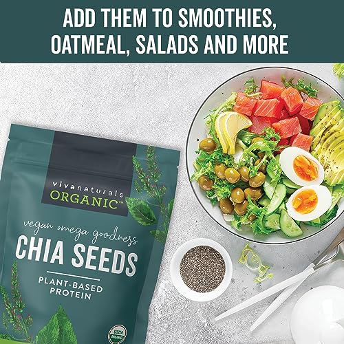 Organic Black Chia Seeds - Plant-Based Omega-3, Vegan