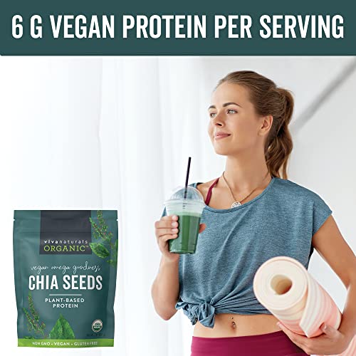 Organic Black Chia Seeds - Plant-Based Omega-3, Vegan
