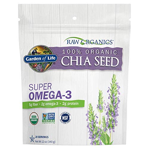 100% Organic Chia Seeds - Raw Superfood for Smoothies