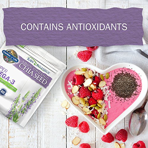 100% Organic Chia Seeds - Raw Superfood for Smoothies