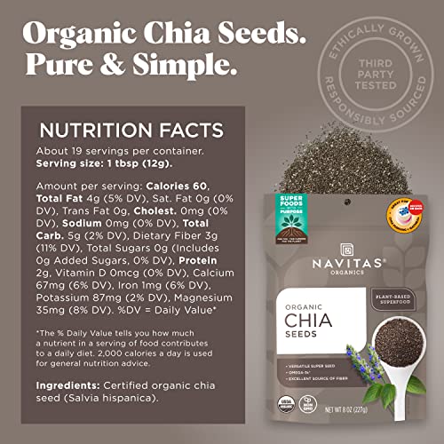Navitas Organics Chia Seeds for Raw Food Diets