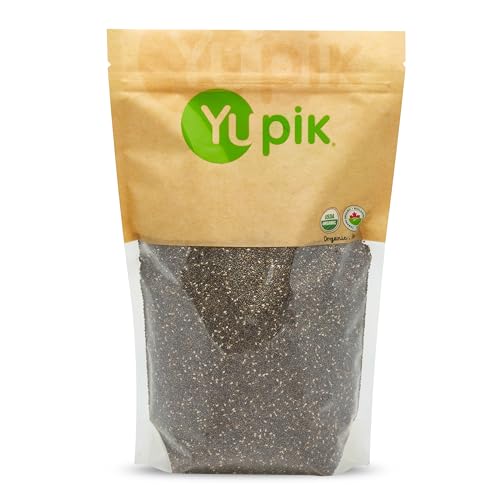 Yupik Organic Raw Black Chia Seeds - 2.2 lb