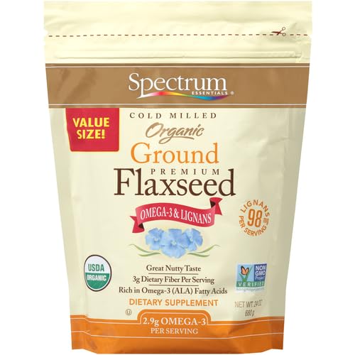 Organic Ground Premium Flaxseed, 24 Oz by Spectrum Essentials