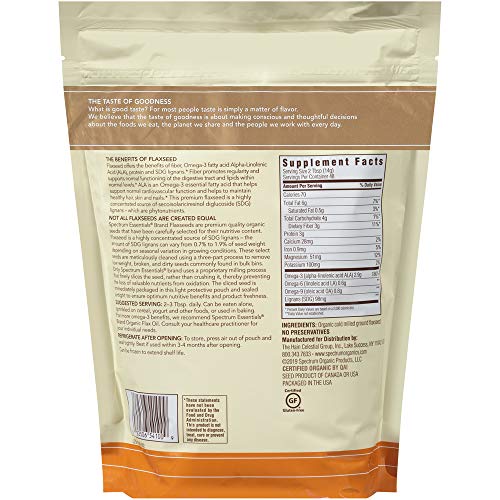 Organic Ground Premium Flaxseed, 24 Oz by Spectrum Essentials