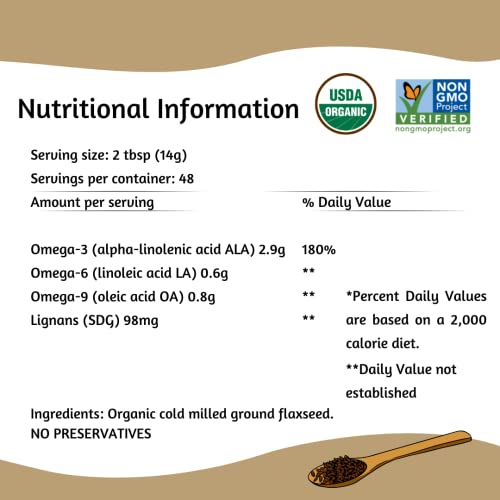 Organic Ground Premium Flaxseed, 24 Oz by Spectrum Essentials