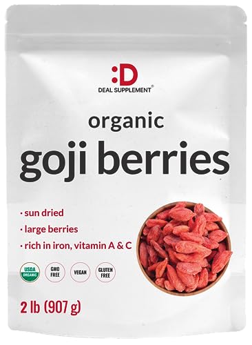Organic Goji Berries: Large Size, Whole Berry Source