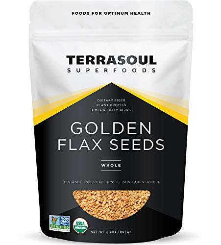Organic Golden Flax Seeds - Fiber, Protein, Omega Fats