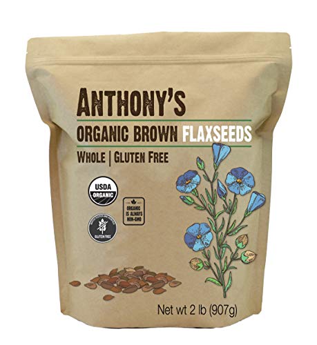 Anthony's Organic Brown Flaxseed, 2 lb, Sproutable Keto