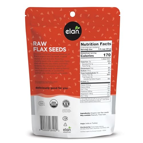 Elan Organic Flax Seed, 9.7 oz, Whole Seeds