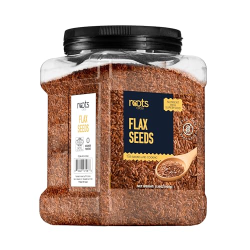 Roots Circle Premium Brown Whole Flax Seeds 21oz