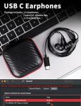 TITACUTE USB-C Earbuds with Mic & Volume Control