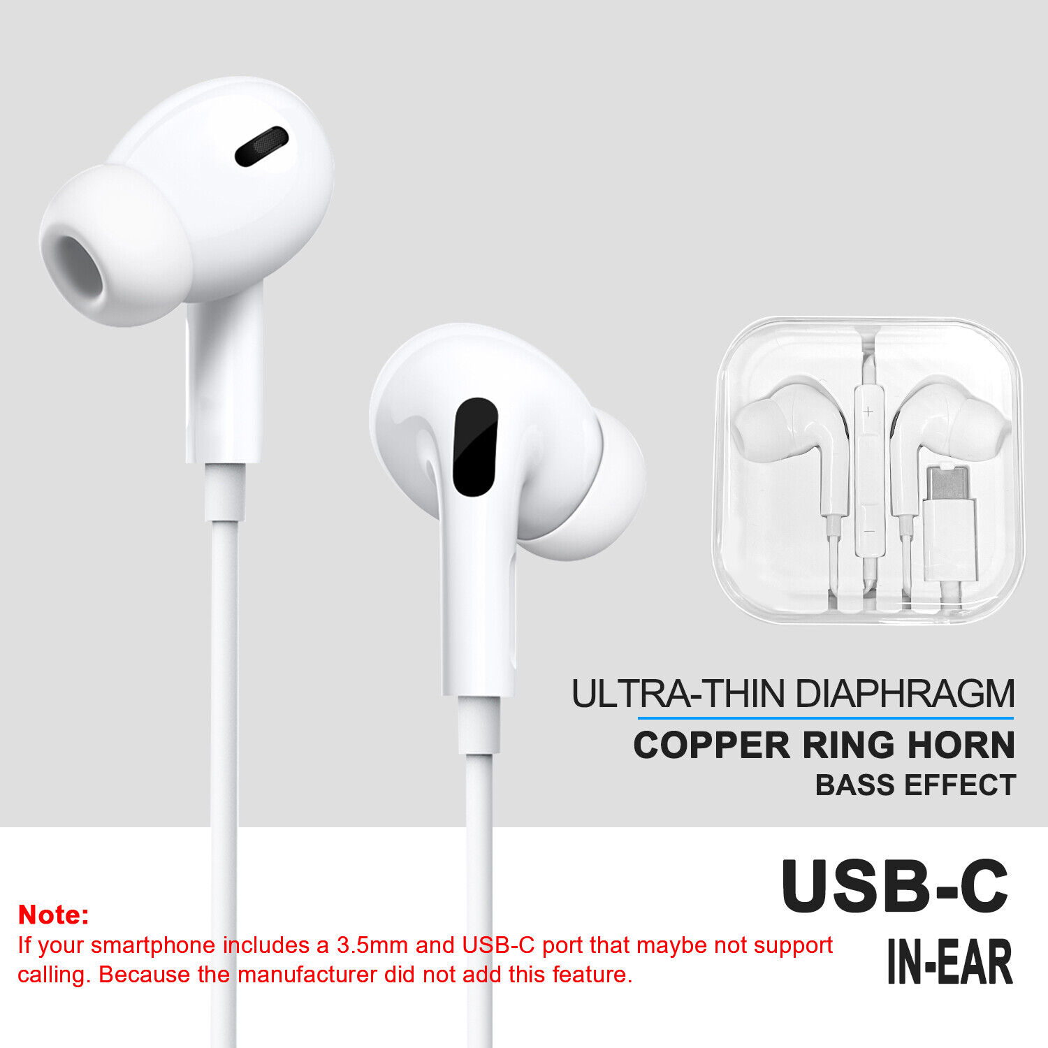 USB-C Earbuds for Samsung, iPad & More