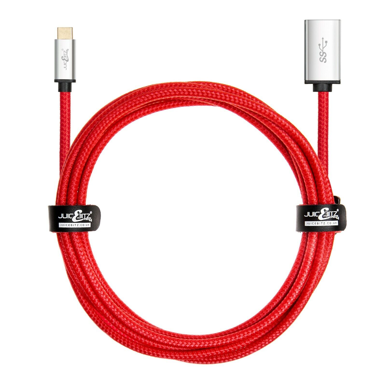 JuicEBitz® Braided Type C Extension Cable